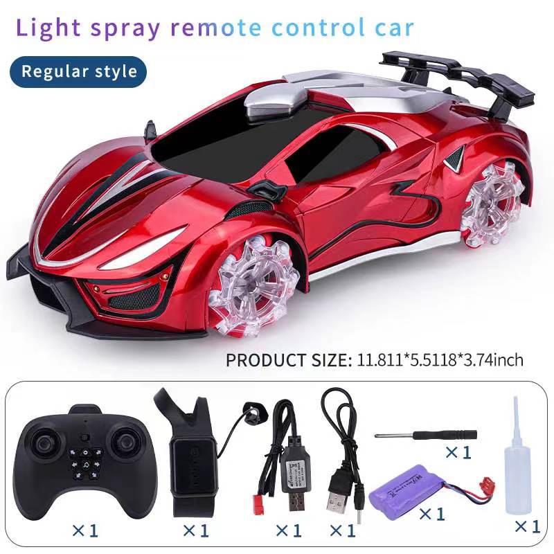 🔥🔥🔥 Light spray remote control car [blue/green/glod/red]